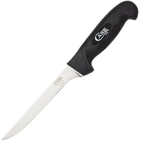 CASE 6" SS FILLET KNIFE BLK RBR HDL
