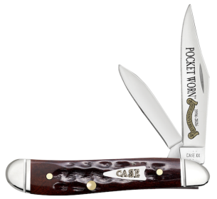 CASE PEANUT 2BL 27/8" MAHOGANY BONE