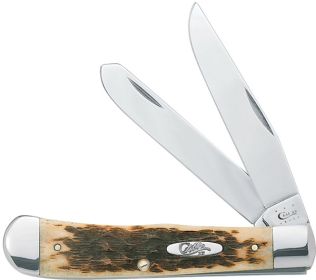 CASE TRAP 2BL 41/8" AMBER BONE SS