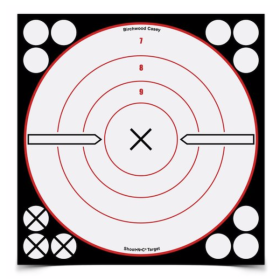 BC SNC 8" WHITE/BLK X-BULLS-EYE 6PK