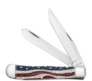 CASE TRAPPER 41/8" 2BL STAR SPANGLE
