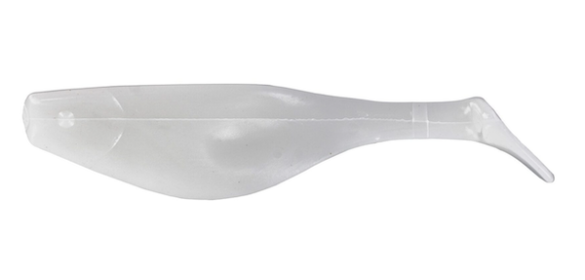 3" SHAD / WHITE (10 PACK)