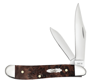 CASE PNUT 27/8" 2BL BRN MAPLE BURL